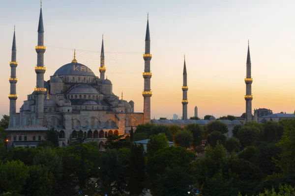 Blaue Moschee Und Hagia Sophia Moschee Luftaufnahme — Stockfoto