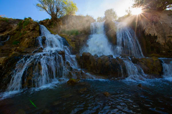 Водопад Мурадийе Водопад Реке Бендимахи Провинции Ван Район Мурадийе — стоковое фото