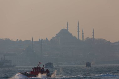 Sisli istanbul ve feribot görüntüleri