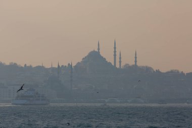 Sisli istanbul ve feribot görüntüleri