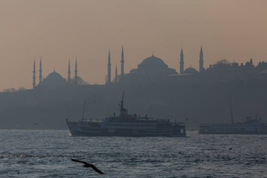 Sisli istanbul ve feribot görüntüleri