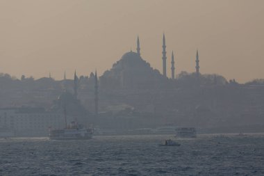 Sisli istanbul ve feribot görüntüleri
