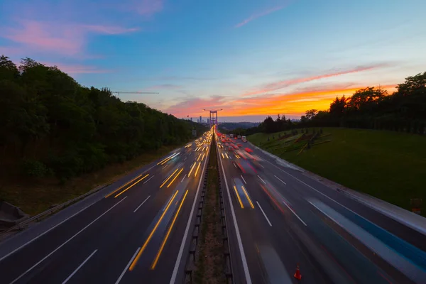 Julho Mártires Ponte Paisagem Tráfego Pesado — Fotografia de Stock