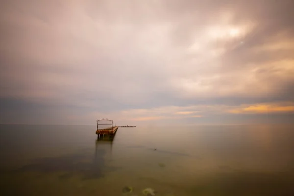 Long Exposure Pier Landscape — Stock Photo, Image