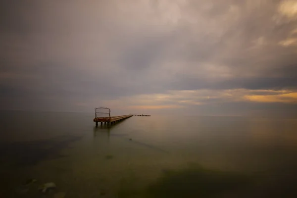 Long Exposure Pier Landscape — Stock Photo, Image