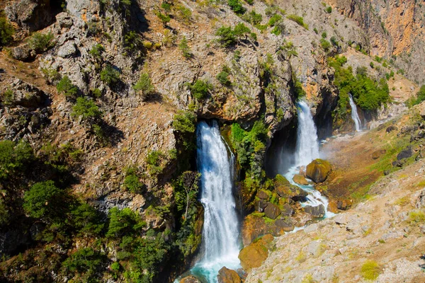 Conhecida Como Segunda Maior Cachoeira Mundo Cachoeira Kapuzba Continua Entre — Fotografia de Stock