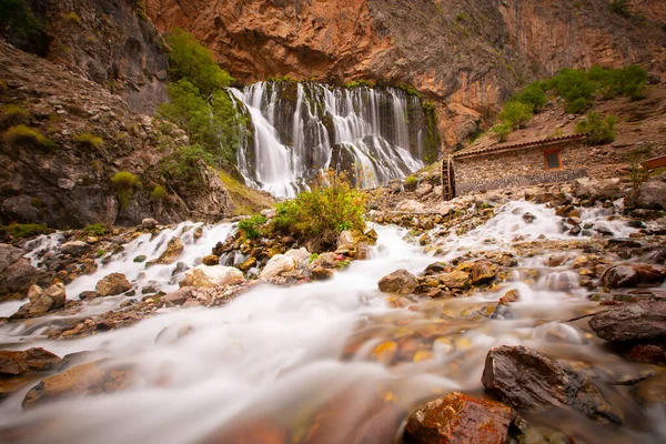 Conhecida Como Segunda Maior Cachoeira Mundo Cachoeira Kapuzba Continua Entre — Fotografia de Stock