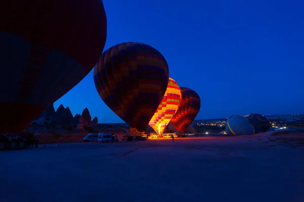 Een Van Meest Populaire Activiteiten Cappadocië Cappadocië Met Hete Lucht — Stockfoto