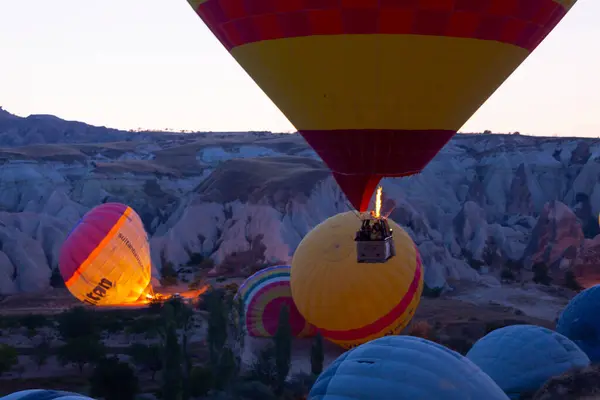 Egyik Legnépszerűbb Tevékenység Cappadociában Cappadocia Hőlégballonokkal — Stock Fotó