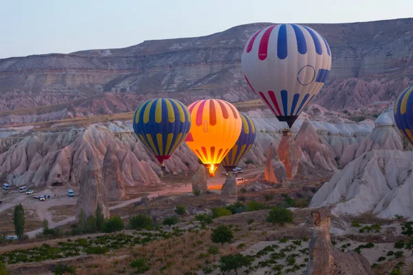 Een Van Meest Populaire Activiteiten Cappadocië Cappadocië Met Hete Lucht — Stockfoto