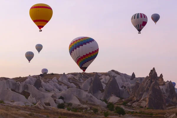 Una Las Actividades Más Populares Capadocia Capadocia Con Globos Aire — Foto de Stock