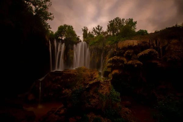 Located Goksu River Konya Hadim Known Yerkopru Waterfall Hadim Goksu — Stock Photo, Image
