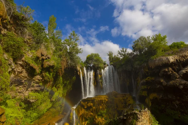 Liegt Fluss Goksu Konya Hadim Ist Bekannt Als Yerkopru Wasserfall — Stockfoto