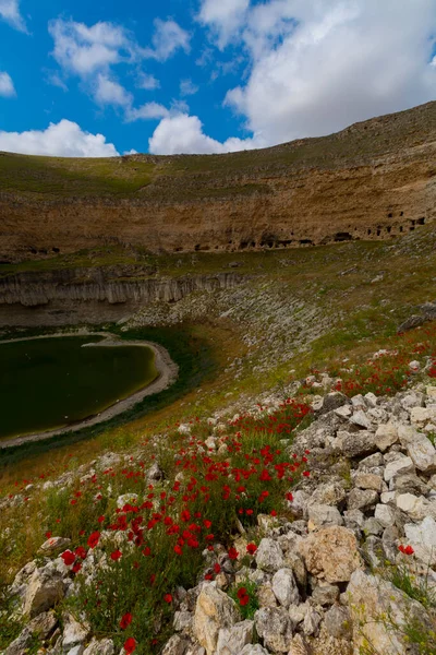 Crali Pothole Akviran Plateau North West Yenikent District Konya Karapnar — Stock Photo, Image