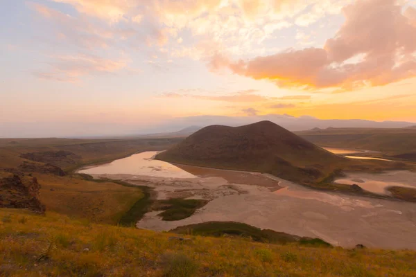 Karapnar Meke Crater Lake Fica Sudeste Karapnar Lago Cratera Formado — Fotografia de Stock