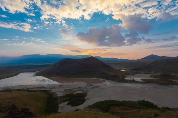 Der Karapnar Meke Kratersee Liegt Südöstlich Von Karapnar Ist Ein — Stockfoto