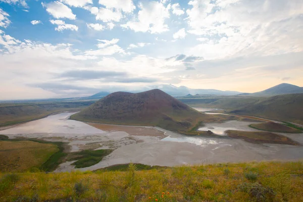 Karapnar Meke Crater Lake Fica Sudeste Karapnar Lago Cratera Formado — Fotografia de Stock