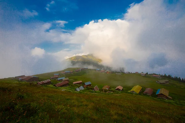 Pokut Plateau Altopiano Situato Nel Distretto Amlhemin Della Provincia Rize — Foto Stock