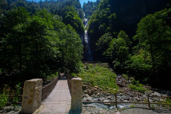 Tar Deresi Bulut Waterfall Road Punto Visitare Sicuramente Chi Attraversa — Foto Stock