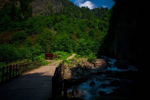 Tar Deresi Bulut Waterfall Weg Een Punt Dat Zeker Moet — Stockfoto