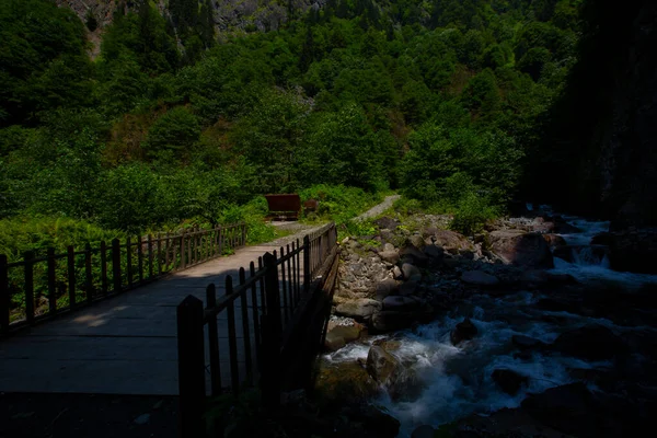 Tar Deresi Bulut Waterfall Weg Een Punt Dat Zeker Moet — Stockfoto