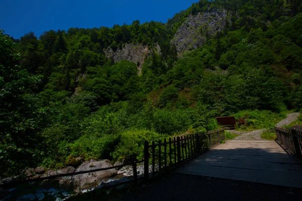 Tar Deresi Och Bulut Waterfall Road Punkt Som Definitivt Bör — Stockfoto