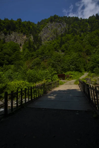 Tar Deresi Bulut Waterfall Road Punkt Który Zdecydowanie Powinni Odwiedzić — Zdjęcie stockowe