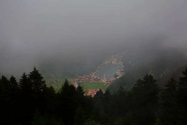 Uzungol Turecký Trabzon Nastavuje Sesuv Půdy Jezero Nachází Provincii Nachází — Stock fotografie