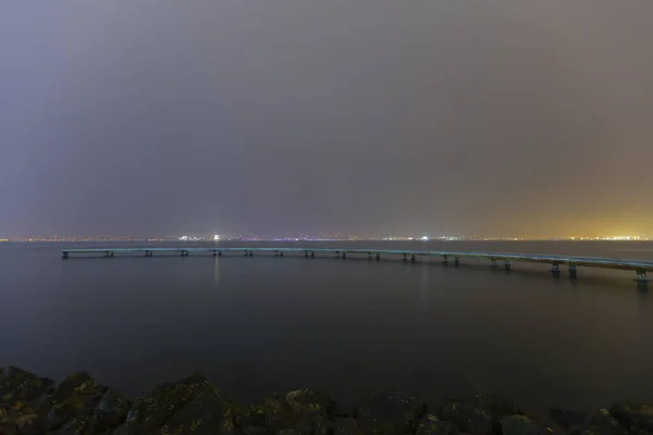 Muelle Que Puede Mostrar Como Ejemplo Para Fotos Larga Exposición — Foto de Stock