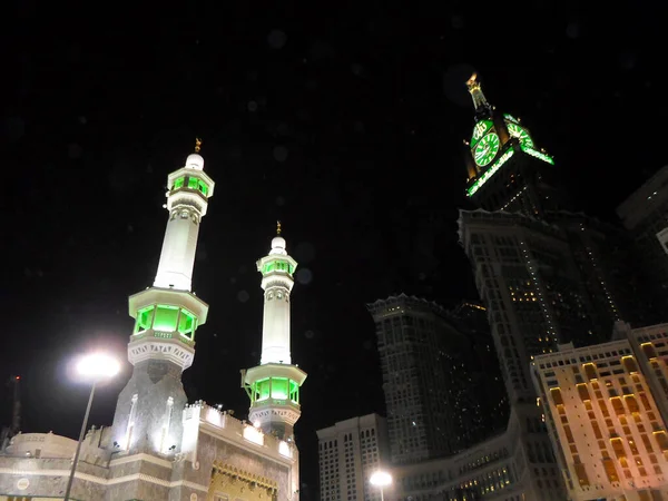 Vista Del Popolo Musulmano Fronte Centro Kaaba Eseguire Tawaf Alla — Foto Stock