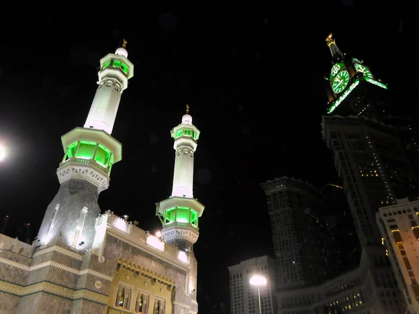 Vista Del Popolo Musulmano Fronte Centro Kaaba Eseguire Tawaf Alla — Foto Stock