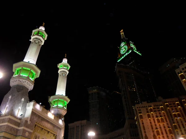 Vista Del Popolo Musulmano Fronte Centro Kaaba Eseguire Tawaf Alla — Foto Stock