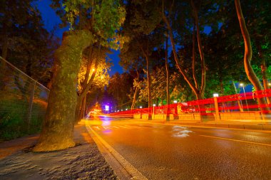 Florya kıyı yolu ve sahil kenarı, rıhtım ve uzun pozlama tekniği.
