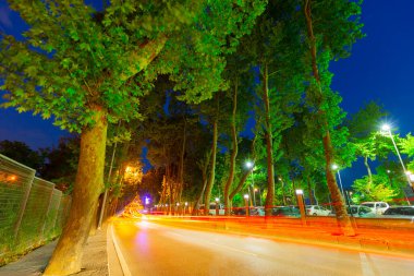 Florya kıyı yolu ve sahil kenarı, rıhtım ve uzun pozlama tekniği.