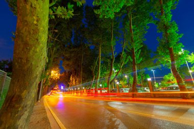 Florya kıyı yolu ve sahil kenarı, rıhtım ve uzun pozlama tekniği.