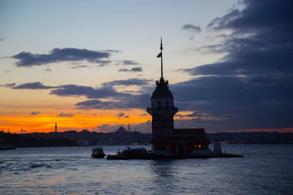 Maiden\'s Tower is a structure built on a small islet off Salacak offshore of the Bosphorus, close to the Marmara Sea, which is the subject of legends, about which various rumors are told.