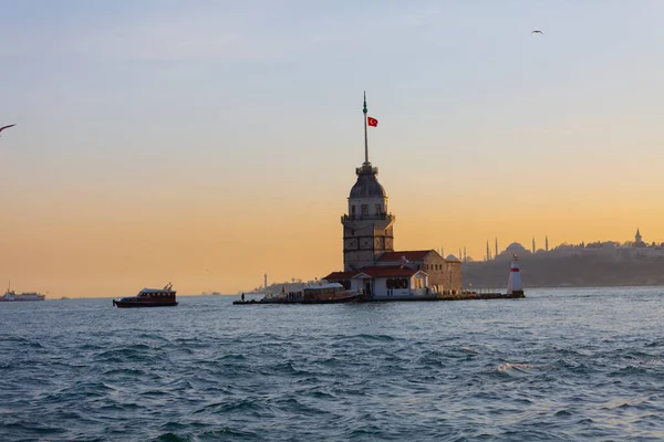 Torre Que Convertido Símbolo Uskudar Única Obra Que Queda Del — Foto de Stock