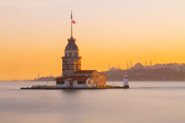 Torre Que Convertido Símbolo Uskudar Única Obra Que Queda Del — Foto de Stock