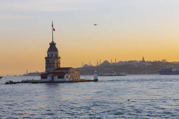 Torre Que Convertido Símbolo Uskudar Única Obra Que Queda Del — Foto de Stock