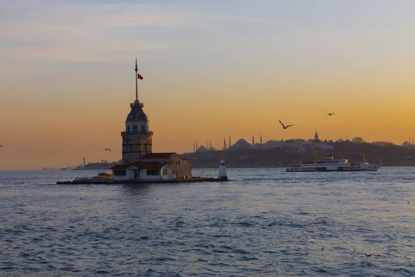 Torre Que Tornou Símbolo Uskudar Única Obra Restante Período Bizantino — Fotografia de Stock