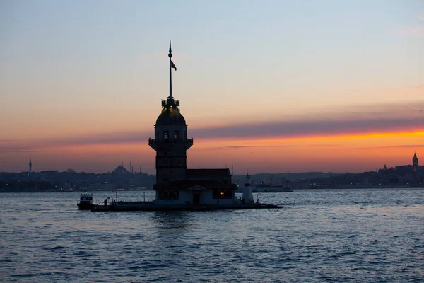 Torre Que Tornou Símbolo Uskudar Única Obra Restante Período Bizantino — Fotografia de Stock