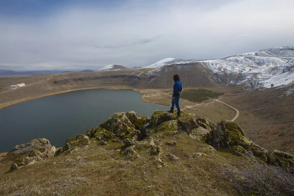 Narlgl Com Romã Lago Outro Nome Acgol Localizado Cidade Nigde — Fotografia de Stock