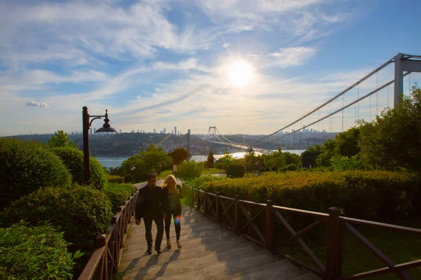 Boğaz Boğaz Asya Avrupa Kıtalarını Ayıran Marmara Denizi Ile Karadeniz — Stok fotoğraf