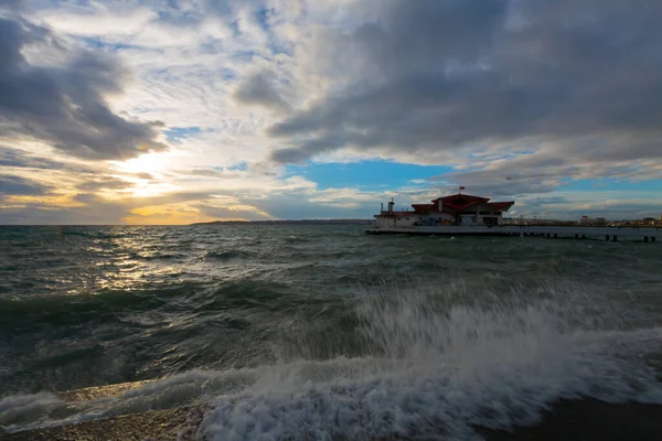 Buyukcekmece Albatros Beach Bykekmece Albatros Playa Sección Situada Calle Kordonboyu —  Fotos de Stock