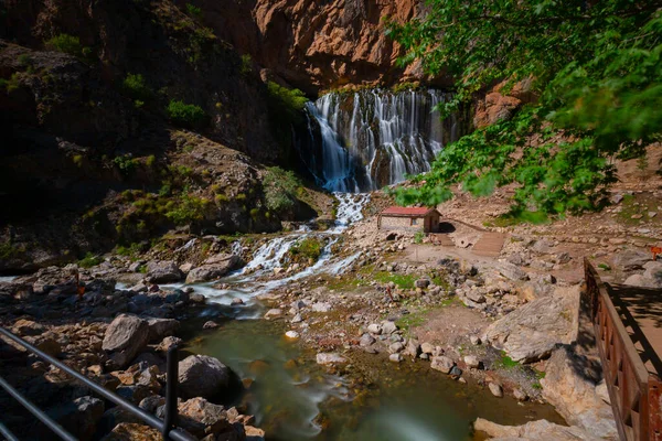 Wodospad Kapuzba Jest Jednym Najważniejszych Wodospadów Świecie Drugi Wysokości Wodospad — Zdjęcie stockowe
