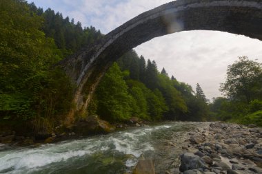 Eski tarihi taş köprüler ve doğa manzarası