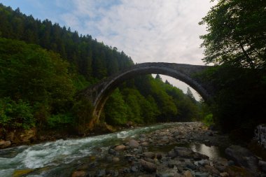 Eski tarihi taş köprüler ve doğa manzarası