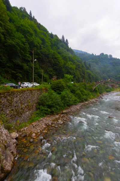 Eski tarihi taş köprüler ve doğa manzarası