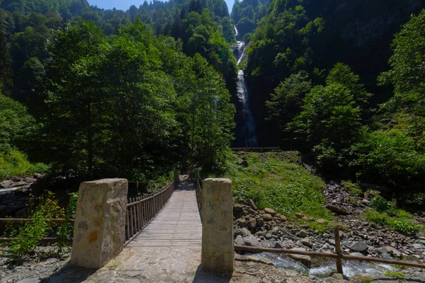 Bulut Wasserfall Einer Der Wasserfälle Rize Liegt Teerfluss Der Durch — Stockfoto