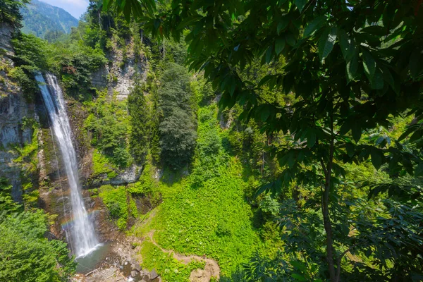 Maral Waterfall Uma Cachoeira Maral Stream Karal Mountains Distrito Borcka — Fotografia de Stock